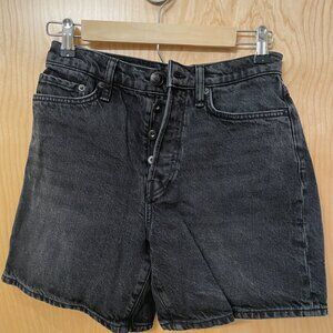 rag & bone denim jeans shorts black size xs 25 like new